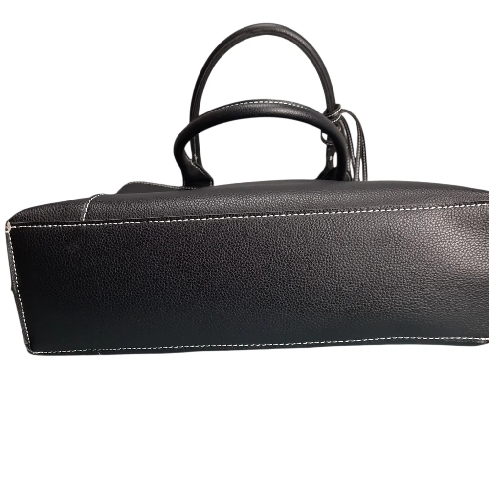 Mellow World Allure Black Vegan Leather Tassel Tote